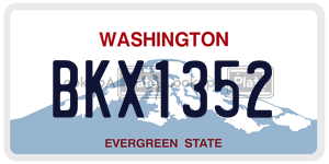 BKX1352 license plate in Washington