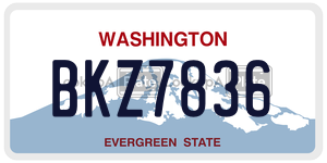 BKZ7836  license plate in WA