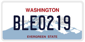 BLE0219  license plate in WA