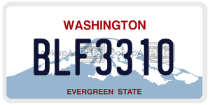 BLF3310 license plate in Washington