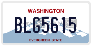 BLG5615  license plate in WA