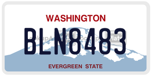 BLN8483 license plate in Washington