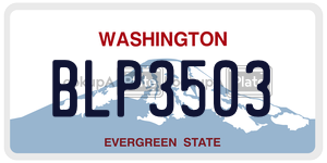 BLP3503 license plate in Washington
