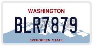 BLR7879 license plate in Washington
