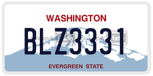BLZ3331 license plate in Washington
