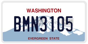 BMN3105 license plate in Washington