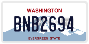 BNB2694  license plate in WA