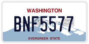 BNF5577  license plate in WA
