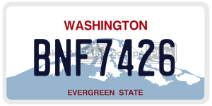 BNF7426  license plate in WA