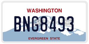 BNG8493 license plate in Washington