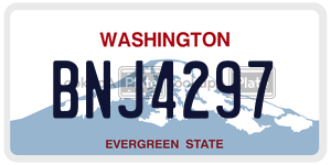 BNJ4297  license plate in WA