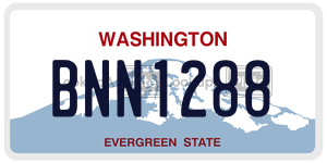 BNN1288  license plate in WA