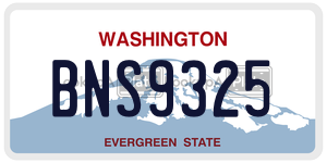 BNS9325  license plate in WA