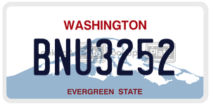 BNU3252  license plate in WA