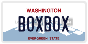 BOXBOX  license plate in WA