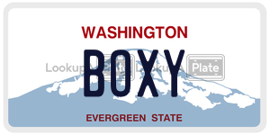 BOXY  license plate in WA