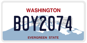 BOY2074  license plate in WA