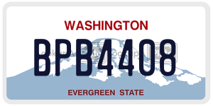 BPB4408 license plate in Washington