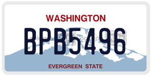 BPB5496  license plate in WA
