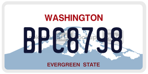 BPC8798 license plate in Washington