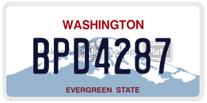 BPD4287  license plate in WA