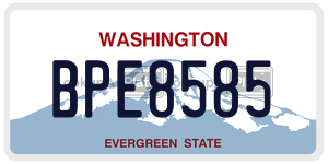 BPE8585  license plate in WA