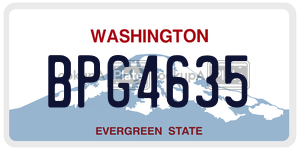 BPG4635  license plate in WA