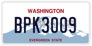 BPK3009  license plate in WA