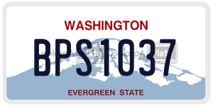 BPS1037 license plate in Washington