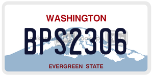 BPS2306  license plate in WA