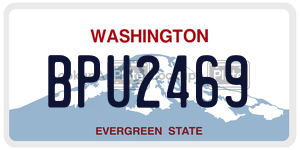 BPU2469 license plate in Washington