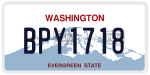BPY1718  license plate in WA