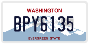 BPY6135  license plate in WA