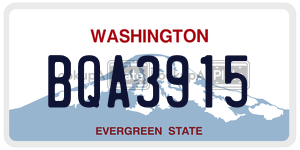 BQA3915  license plate in WA