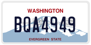 BQA4949  license plate in WA