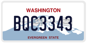 BQC3343  license plate in WA
