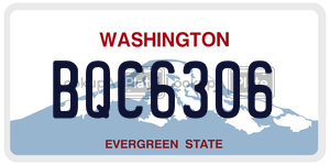 BQC6306 license plate in Washington