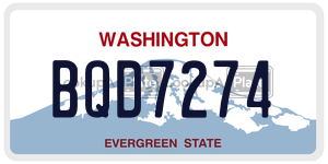 BQD7274  license plate in WA