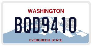BQD9410 license plate in Washington
