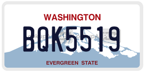 BQK5519 license plate in Washington