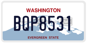 BQP8531 license plate in Washington