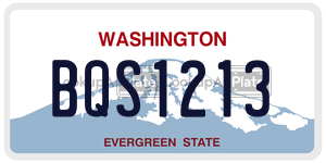 BQS1213 license plate in Washington