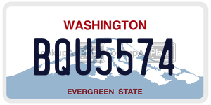 BQU5574  license plate in WA