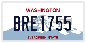 BRE1755 license plate in Washington