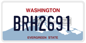 BRH2691  license plate in WA