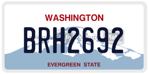 BRH2692  license plate in WA