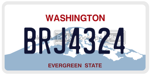 BRJ4324  license plate in WA