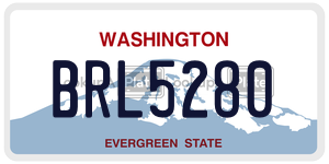 BRL5280  license plate in WA