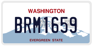 BRM1659  license plate in WA