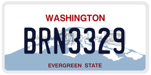 BRN3329 license plate in Washington